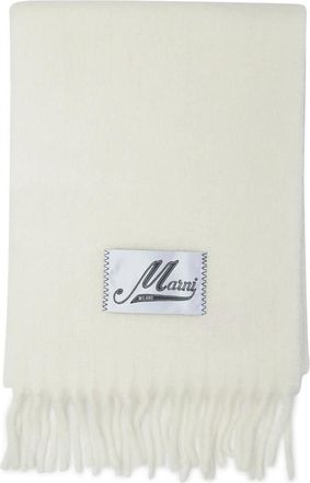 Marni Witte sjaals voor vrouwen Aw 25 - Dames - Wintersjaals - Wit - ONE Size - Accessoires