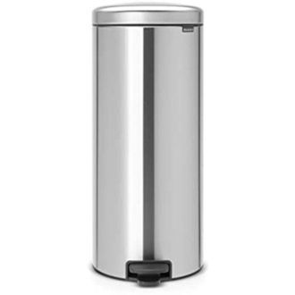 Brabantia Newicon - Cubo De Basura De Pedal De 30 Litros, Color Acero Mate