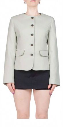 Sandy Liang Agnes Jacket In Sage