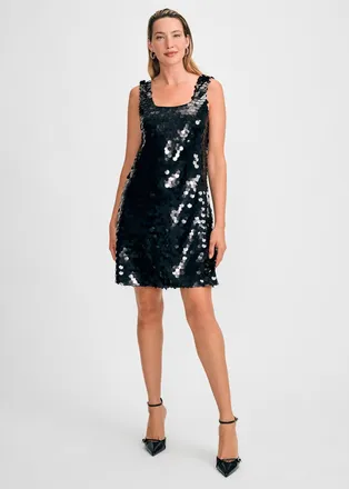 Isaac Mizrahi New York Pailette Tank Dress
