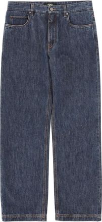 Fendi Loose-fit Jeans, male, Blue, Size: W34 Long Jeans
