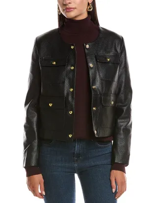 Stella + Lorenzo Vegan Leather Jacket