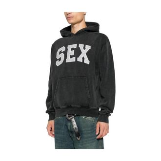 Carne Bollente Heren, Sweatshirts & Hoodies, Zwart, Maat: XL Katoen