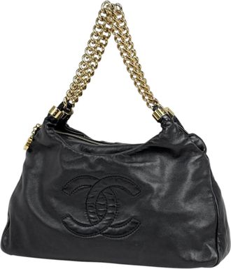 Chanel Black Leather Tote Bag (Pre-Owned)