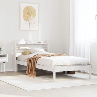 vidaXL Vidaxl - Estructura Cama Sin Colch&oacute;n Madera Maciza Pino Blanca 100x200cm