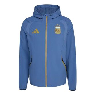 adidas Argentina Tiro Travel Full Zip Windbreaker Crew Blue JZ6313