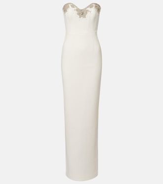Rebecca Vallance Sposa - Abito bustier lungo Melva in cr&ecirc;pe