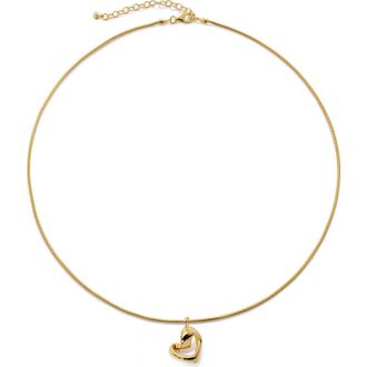 Monica Vinader Infinity Heart Pendant Necklace in 18K Gold Vermeil at Nordstrom