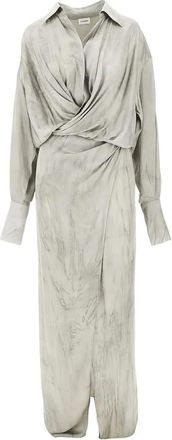 Andamane twisted shirt dress - women - Viscose - 38 - Neutrals