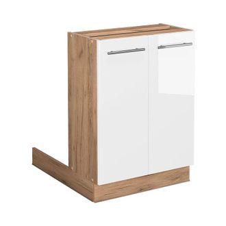 Vicco Isla De Cocina Fame-line, Blanco Alto Brillo, 60 Cm Sin Encimera