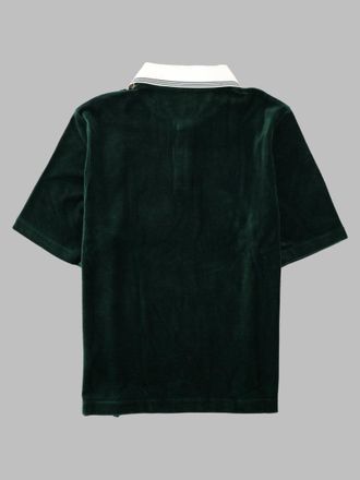 Casablanca Velvet Logo Polo Shirt - Green