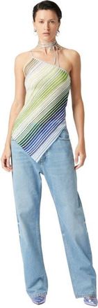 Missoni Asymmetrical One-shoulder Partial Striped Top With Sequins in Multicoloured at Nordstrom, Size 44 It