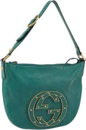 Gucci Pre-owned Shoulder Bags, female, Green, Size: ONE SIZE Pre-owned Vintage Shoulder Bag