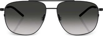 Moncler Occhiali da sole Alumini con montatura stile pilota - Nero