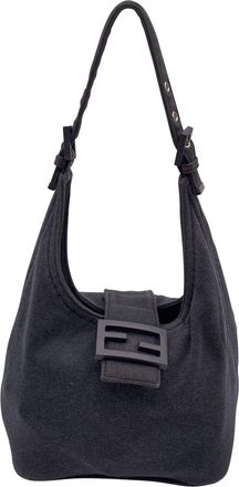 Fendi Fendi stoffen schoudertas in baguette-formaat