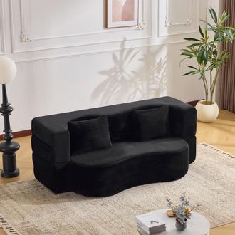 STILVORA Sof&aacute; De Dos Funciones Grande, Fut&oacute;n-cama Completamente Comprimido, Sof&aacute; Cama De Pie Plegable Sin Montaje, Adecuado Para Sala De Estar, Habitaci&oacute;n De I