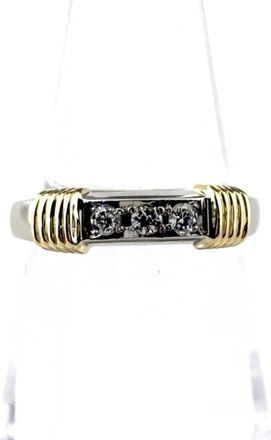 Dior Platinum 900 Yellow Gold Band Ring (Pre-Owned)