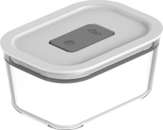 Ou Stackable Airtight Glass Food Storage Container with Microwave Valve and Leak Proof Lid in Clear With White Lid at Nordstrom