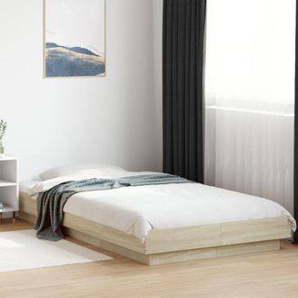 vidaXL Estructura De Cama Madera De Ingenier&iacute;a Roble Sonoma 75x190 Cm Vidaxl