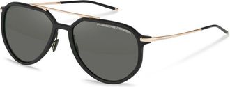 Porsche Design P8990 A415 Mens Sunglasses Gold Size 59