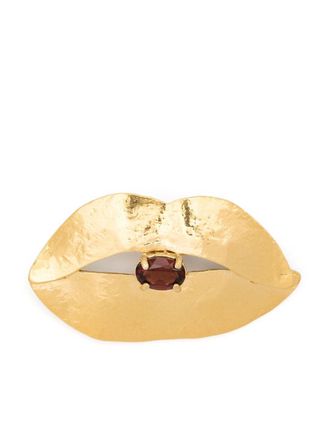 Wouters & Hendrix small lip brooch - Goud