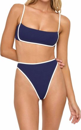 L*Space Hazel Bikini Top In Midnight Cream
