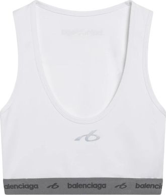Balenciaga Techwear BH Tanktop - Dames - Sport BHs - Wit - S - Leer - Fitness