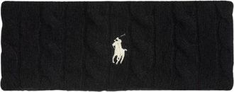 Ralph Lauren Accessoires, Dames, Zwart, ONE Size, Wol, Kabelgebreide hoofdband
