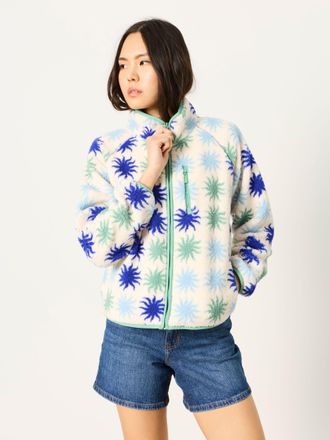 Fat Face FatFace Ivory Sun Tile Zip Through Fleece