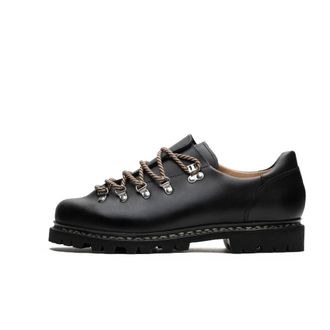 Paraboot Zwarte Leren Bergschoenen - Heren - Veterschoenen - Zwart - 45 EU - Leer - Schoenen