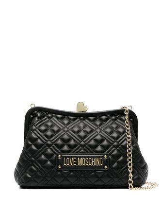 Love Moschino Shopper met logo - Zwart