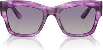 Vogue Eyewear Stylish Zonnebrillen in Violet Havana - Dames - Zonnebrillen - Veelkleurig - 54 MM - Accessoires
