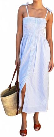 Emerson Fry Santiago Midi Sundress In Plein Air Stripe
