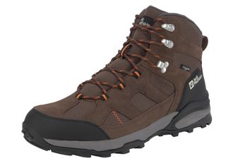Jack Wolfskin Wanderschuh JACK WOLFSKIN TRAIL HIKER TEXAPORE MID M, Herren, Gr. 44, braun (bear), Leder, Textil, Schuhe Wanderschuh, wasserdicht, Trekkingschuh