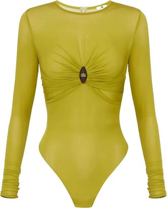 Elisabetta Franchi Body a maniche lunghe - Verde