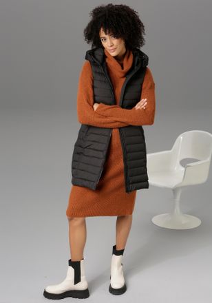 Aniston Steppweste ANISTON CASUAL, Damen, Gr. 36, schwarz, Steppware, Obermaterial: 100% Polyester. Futter: 100% Polyester. Wattierung: 100% Polyester, unifar