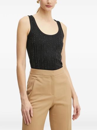 Pinko sleeveless scoop-neck tank top - women - Fabric - L - Black