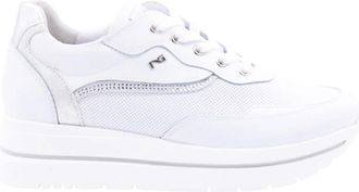 Nero Giardini Nero Giardini damesschoen met sleehak - Dames - Sneakers - Wit - 40 EU - Leer - Schoenen