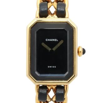 Chanel Pre-owned Vintage Polshorloge - Dames - Vintage Horloges - Zwart - ONE Size - Leer - Vintage