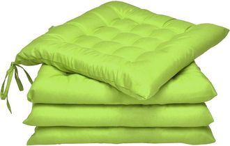 OEM Coj&iacute;n Para Silla De Jard&iacute;n Lea - Juego De 4 - Coj&iacute;n De Exterior C&oacute;modo Y Grueso - Ideal Para Uso Interior Y Exterior - 40x40x5 Cm -,,verde Manzana
