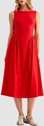All in Favor Fit & Flare Midi Dress in Red at Nordstrom Rack, Size Medium
