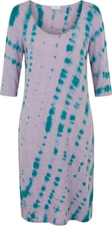 Malo Jurk met tie-dye patroon - Dames - Jurken - Veelkleurig - Maat: M Katoen