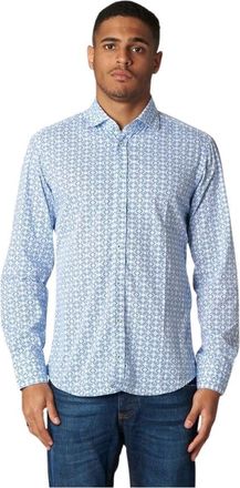 Bastoncino Simo Shirt - Heren - Casual Overhemden - Blauw - L - Katoen - Overhemden