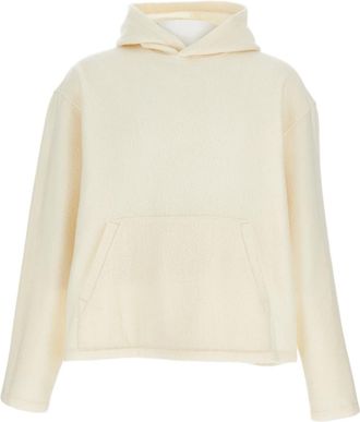 Rier Textured Wool Hoodie With Kangaroo Pocket And Elasticated Details