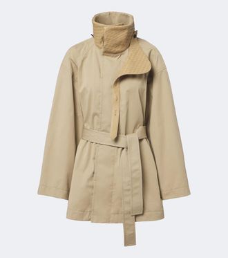 Bottega Veneta Intrecciato cotton trench coat