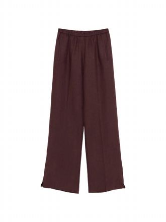 Forte_Forte Womens Chic Linen Gauze Pleated Pant In Fondant