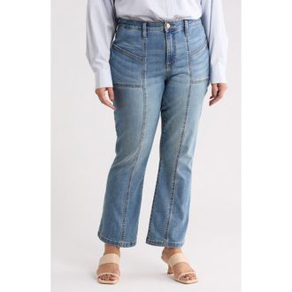 Kut from the Kloth Kelsey Seamed High Waist Ankle Flare Jeans in Articulated at Nordstrom, Size 14W