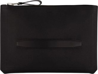 Tom Ford Tassen, Heren, Zwart, ONE Size, Leer, Zwarte leren handvat portfolio