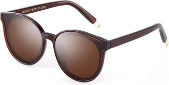 Generic Large Frame Polarized Sunglasses for Ladies - UV Protection, Flexible Frame for Travel and Decoration