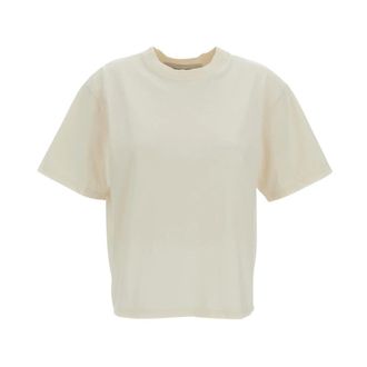 Golden Goose T-Shirts, female, Beige, Size: S Boxy T-shirt